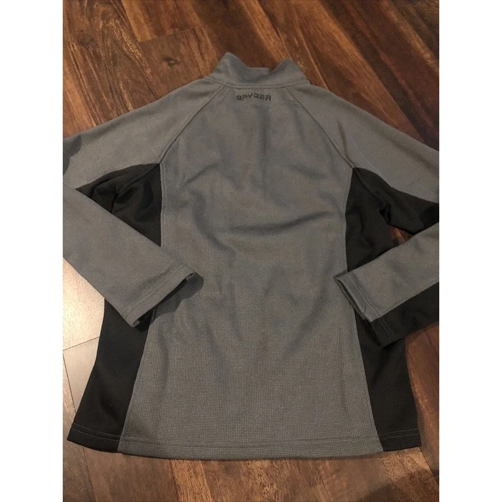 New Spyder Mens Ski 1/4 Jacket Size Medium‎ Gray Black
